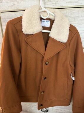 Old Navy Women’s Tan Sherpa Collar Jacket
